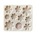 thumbnail image 1 of Premium Silicone Snowflake Mold for Baking, Chocolate, Soap Making 12 Cavity Non-Stick, Flexible, Easy Release, 1 of 4