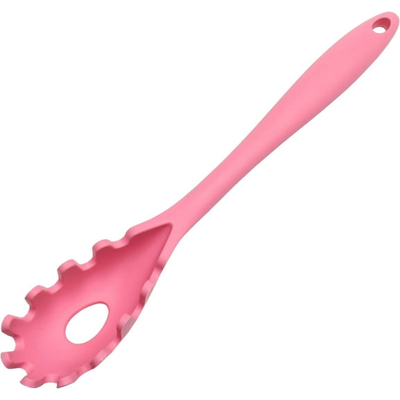 Premium Silicone Spaghetti/Pasta Fork, 11.5 inch, Pink