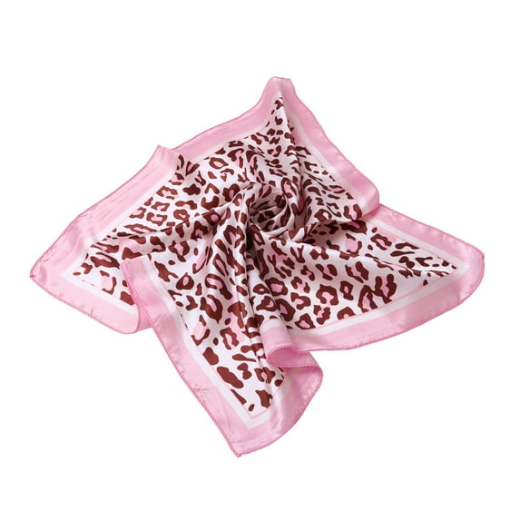 Premium Silk Feel Animal Print Square Satin Scarf