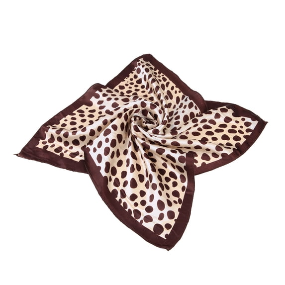 Premium Silk Feel Animal Print Square Satin Scarf