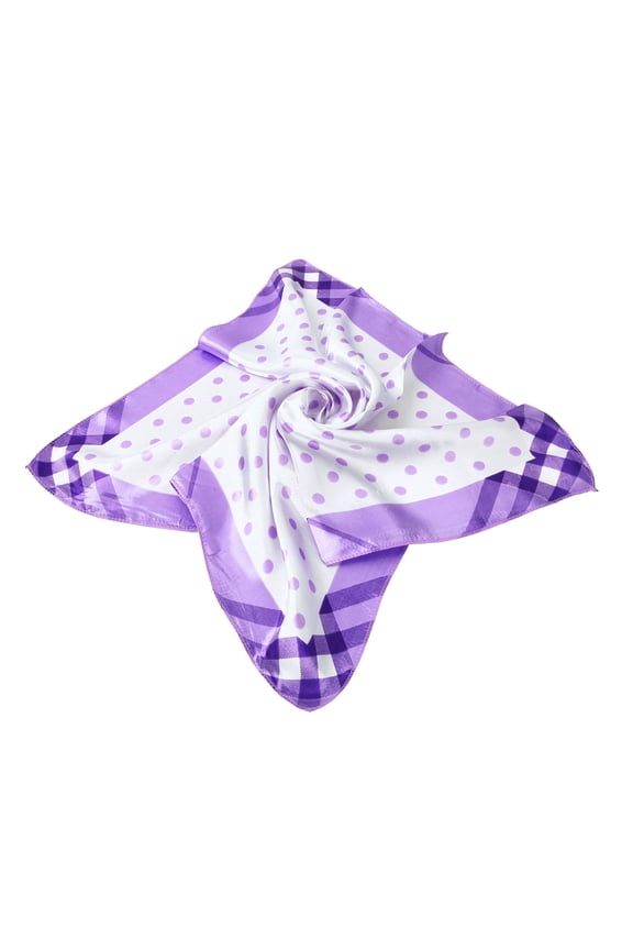 Premium Silk Feel Polka Dots Square Satin Scarf