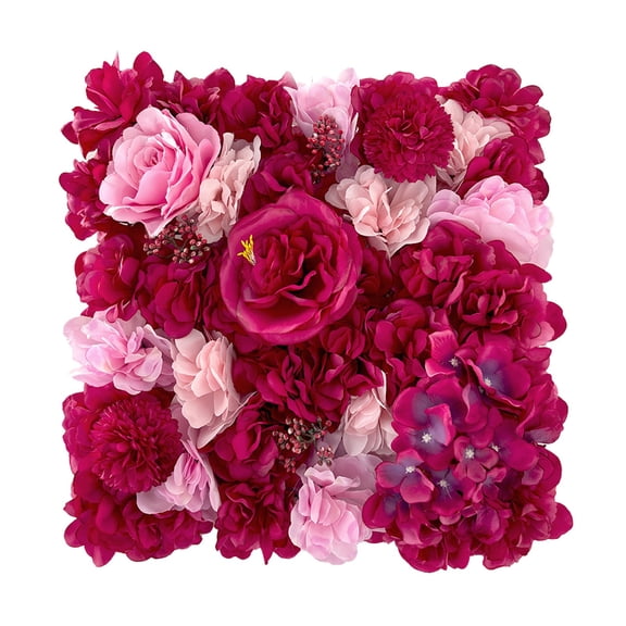 Premium Silk Roses and Hydrangeas Elegant Artificial Flower Wall Panels