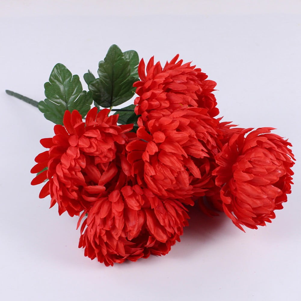 Premium Silk and Plastic Chrysanthemum Artificial Flower for Ceremonies ...
