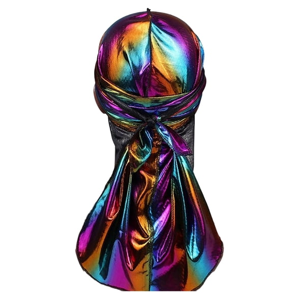 Premium Silky Durag with Long Tail Wide Straps 360 Wave Cap for Men and Women Doo Rag Headwrap Stain Resistant Smooth Finish Hair Protection