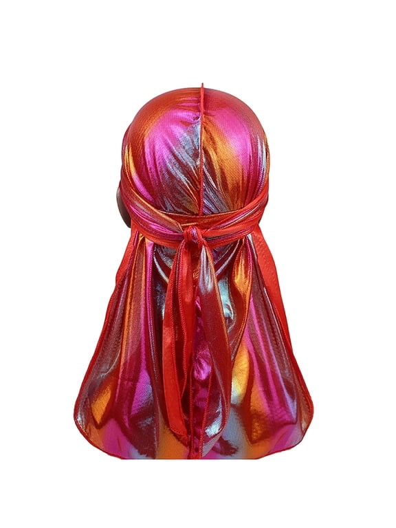 Premium Silky Durag with Long Tail Wide Straps 360 Wave Cap for Men and Women Doo Rag Headwrap Stain Resistant Smooth Finish Hair Protection