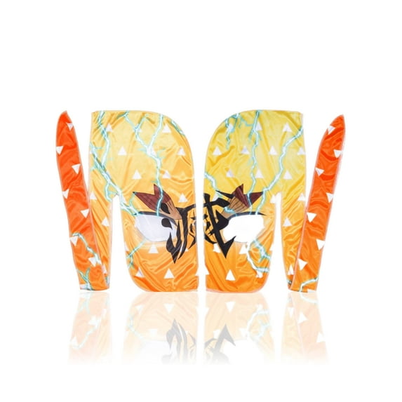 Premium Silky Durag with Long Tails and Quadruple Stitching - Satin Smooth Silk Fabric Durags for Comfort and Compression (Thunder Zen Yellow)