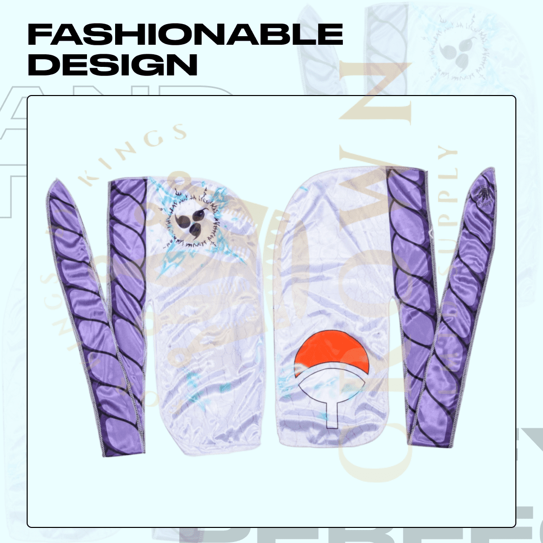 Premium Silky Durag with Long Tails and Quadruple Stitching Satin