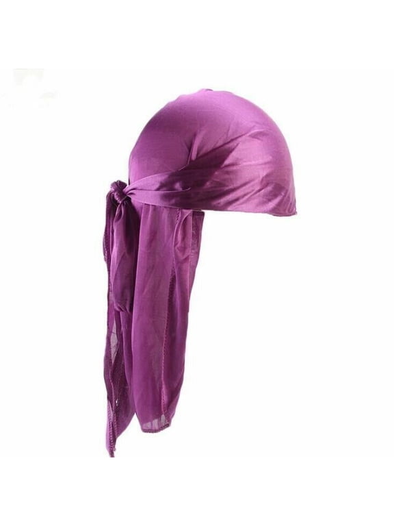 Premium Silky Satin Durag Men's Cap Hat Doo Rag Biker Smooth Head Wrap #HDUP