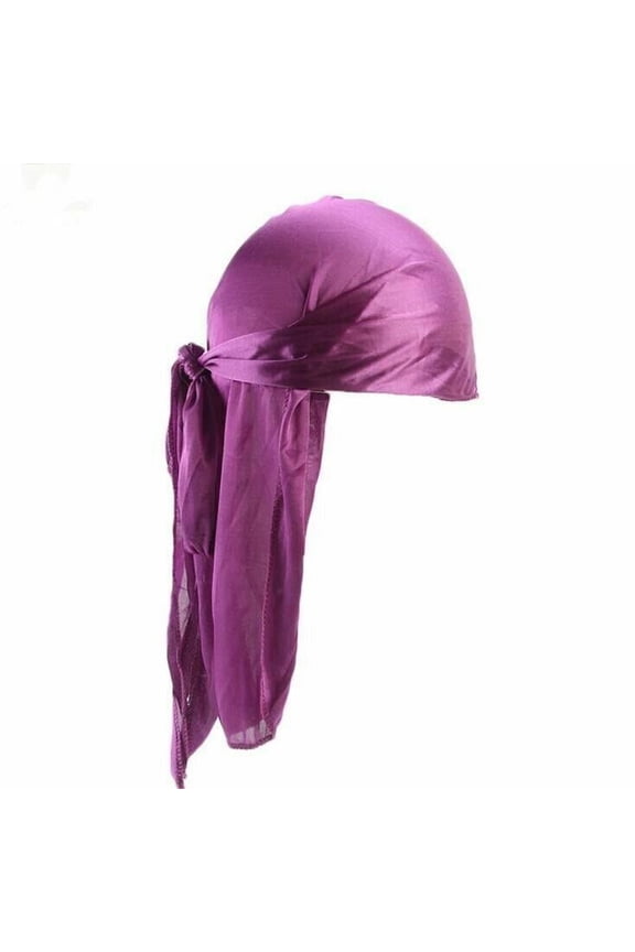Premium Silky Satin Durag Men's Cap Hat Doo Rag Biker Smooth Head Wrap #HDUP