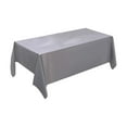 Premium Silver Plastic Tablecloth 54 X 108 In. Disposable Rectangle