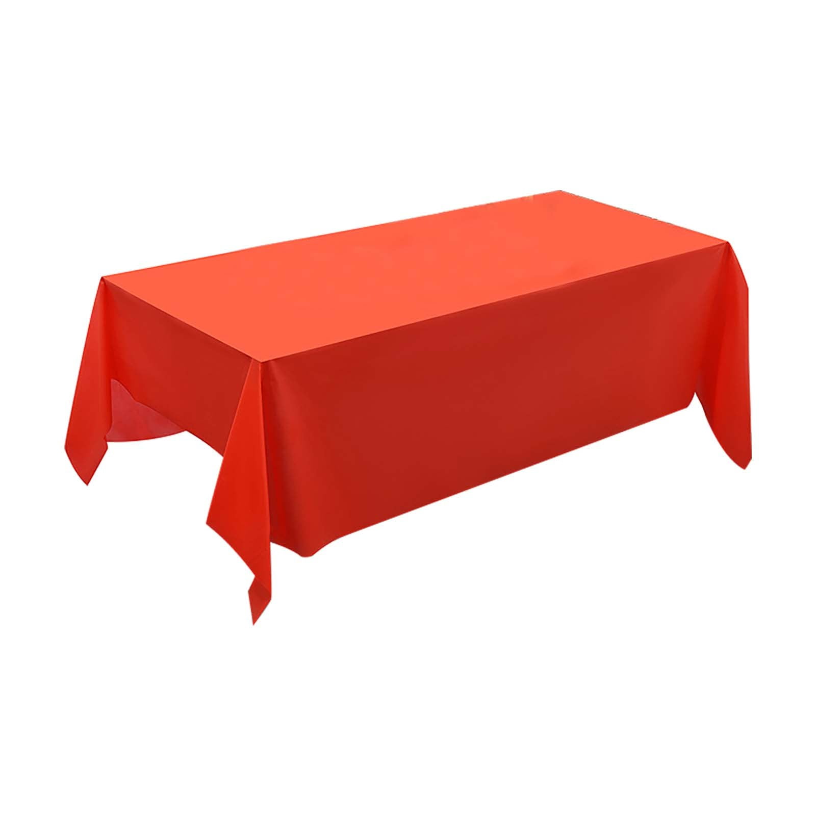 Premium Silver Plastic Tablecloth 54 X 108 In. Disposable Rectangle Plastic Table Cloth ...