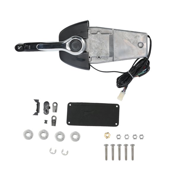 Premium Single Binnacle Control Box Assembly 704-48205-14-P1-00 Mechanical Throttle Shift Lever for Outboard Remote Control System 10 inches / 25.4 cm
