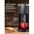 Premium Single Serve Coffee Maker Compatible with KCup Pods & Ground