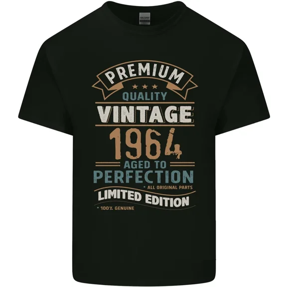 Premium Sixty Second Birthday Vintage 1964 Graphic Light Cotton Shirt,for unisex up to 5XL