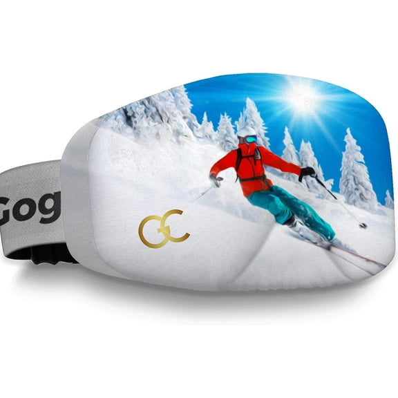 Premium Ski Goggle Cover Protector Skier Design Goggle Sock for Ski & Snowboard Goggles Microfiber Snow Goggles Covers for Scratch Protection, Travel, Cleaning & Storage Bag