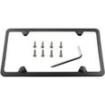 thumbnail image 1 of Premium Slim Style Stainless Steel License Plate Frame (4 Holes, Black UV Resistant Matte Finish), 1 of 3