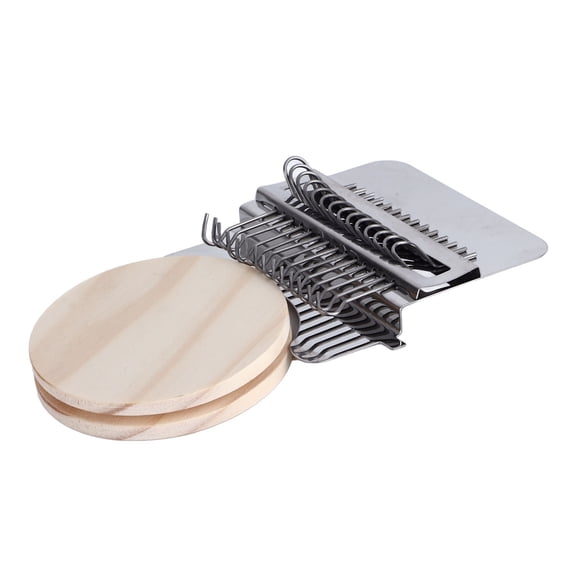 Premium Small Weaving Loom with 14 Hooks Wooden Darning Mini Weaving Tool DIY Creative Knitting Machine Kit for Socks Clothes Jeans Repairing (5.91 x 3.54 in / 15 x 9 cm)
