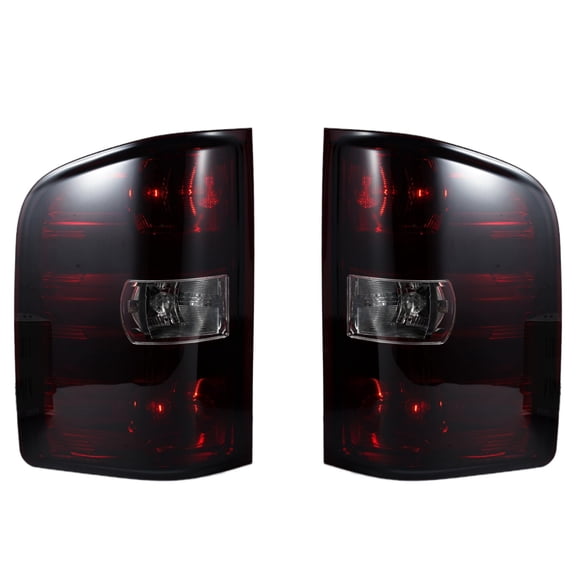 Premium Smok Red Tail Lights Fit For 2007-2014 Chevy Silverado 1500 2500 3500 Rear Lamps ; Pair; ;No Bulbs