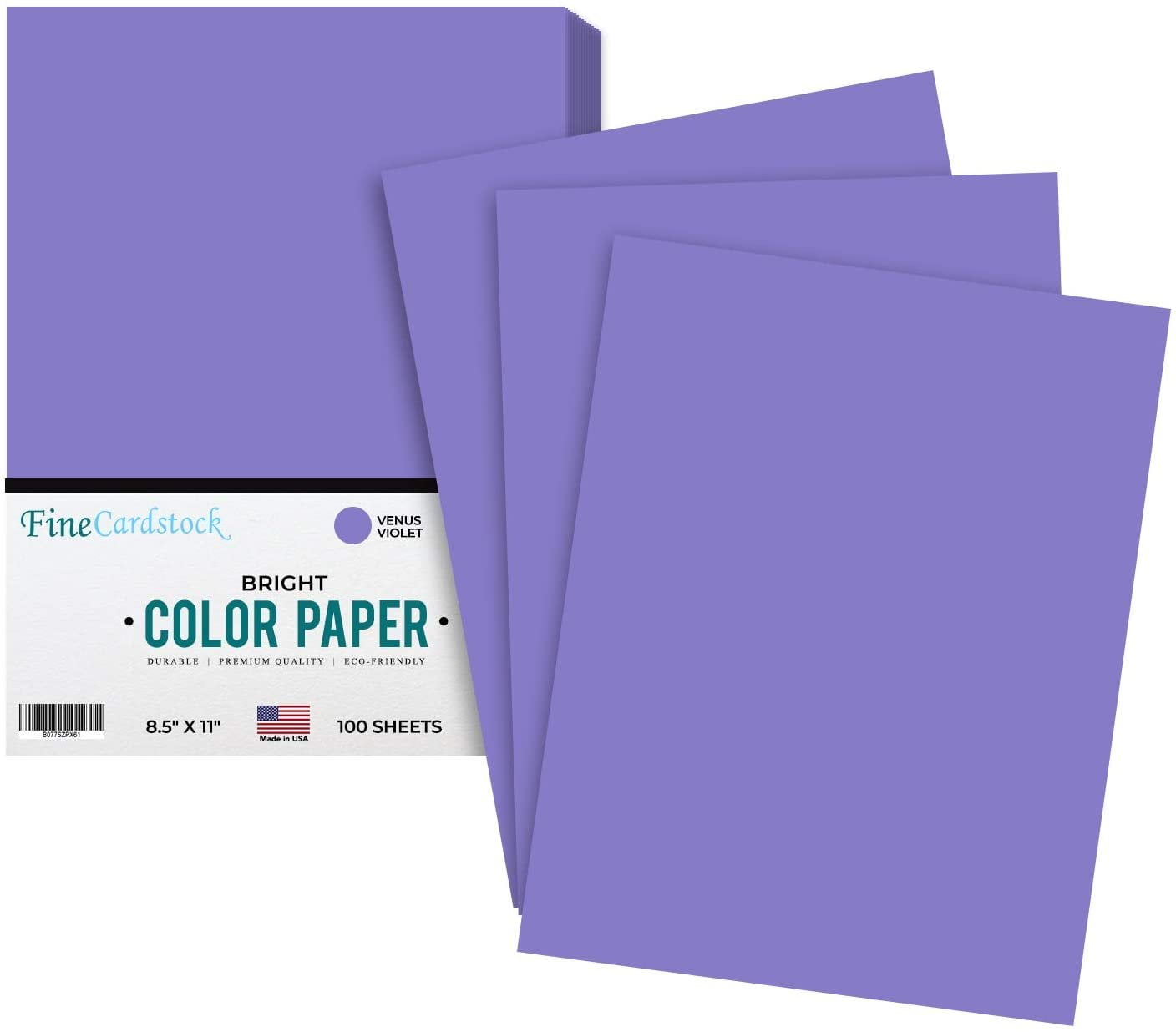 Premium Smooth Color Paper | for School Office & Home Supplies, Holiday Crafting, Arts and Crafts | Acid & Lignin Free | 24lb Paper - 100 Sheets per Pack | Venus Violet | 8.5 x 11