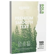 Premium Smooth Text Paper, 8.5 x 11 inches, 80lb Uncoated, 100 Sheets
