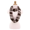 thumbnail image 1 of Premium Snowflake & Reindeer Fair Isle Design Infinity Loop  Scarf, 1 of 3