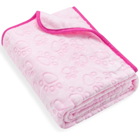 Premium Soft Dog Blankets for Large Dogs, Large Cat Blanket Calming Washable for Bed Couch Protection, Dog Essentials for Large Dog, 66 * 82 inches, Pink