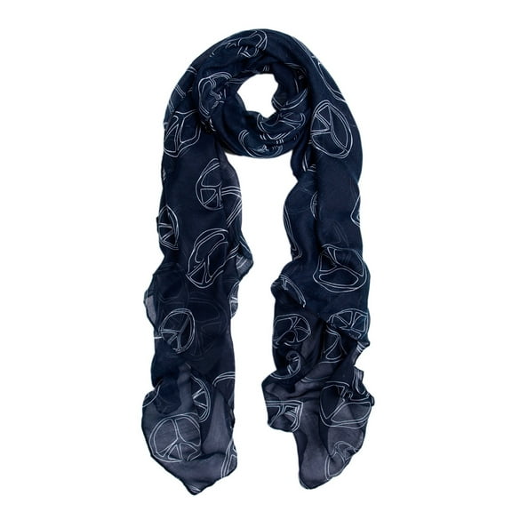 Premium Soft Large Peace Sign Design Scarf Wrap