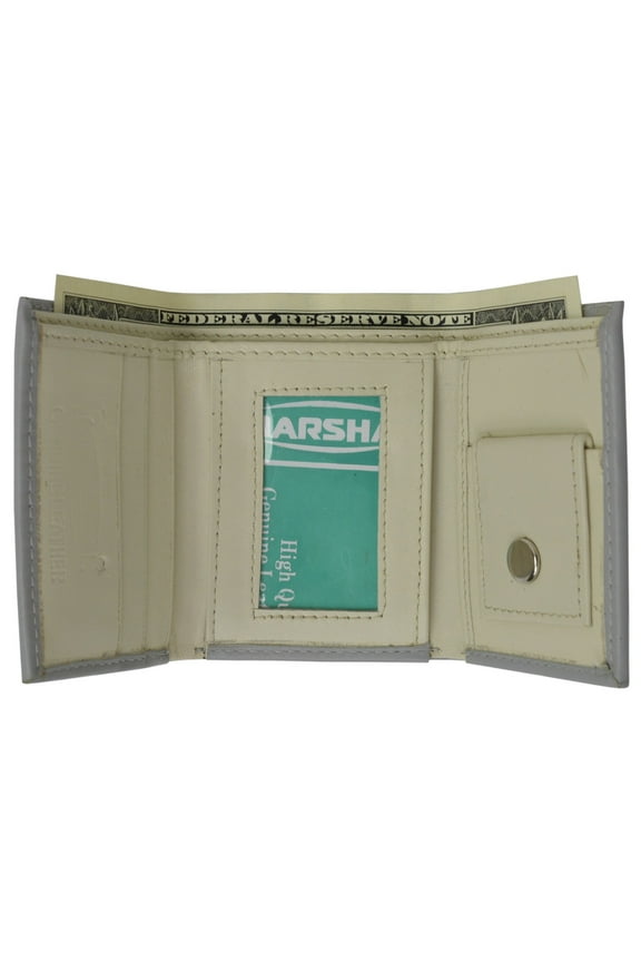 Premium Soft Leather Childrens Trifold Wallet Kids Bicolor Wallet Gift P 825