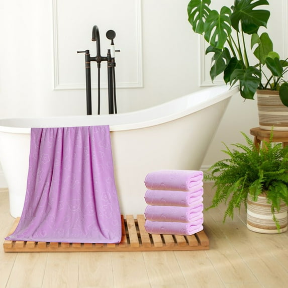 Premium Soft Linen Luxury Bath Towel, Cotton Fine Fiber Bath Towel Thick | Absorbent,Beach | Pool | Bath | Bathroom |Embossed Bear Shawl For Children With Strong Absorption Clearance