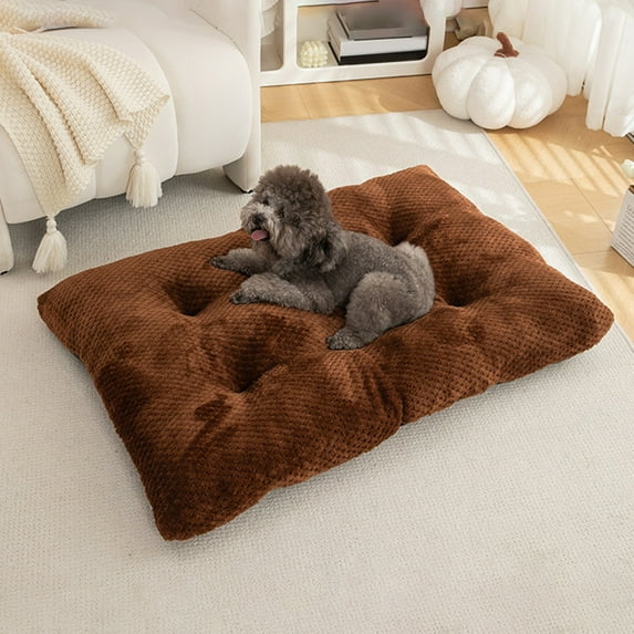 Premium Soft Pet Mat for Dogs & Cats - Extra Thick Cozy Bed, Washable Polyester-Spandex Pad, 17.71x11.81in Insulated Sleeping Mat, Durable Kennel Cushion & Furniture Protector