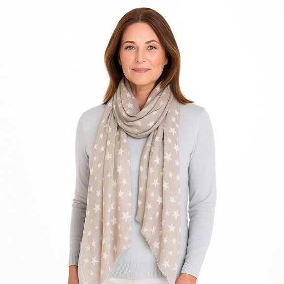 Premium Soft Quality Digital Star Print Modal Scarf Lightweight Wraps MMD405