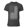 thumbnail image 1 of Premium Soft Ringspun USA Flag Retro Lightweight T-Shirt Dark Heather, Large, 1 of 2