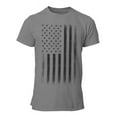 thumbnail image 1 of Premium Soft Ringspun USA Flag Retro Lightweight T-Shirt Heather Gray, Small, 1 of 2