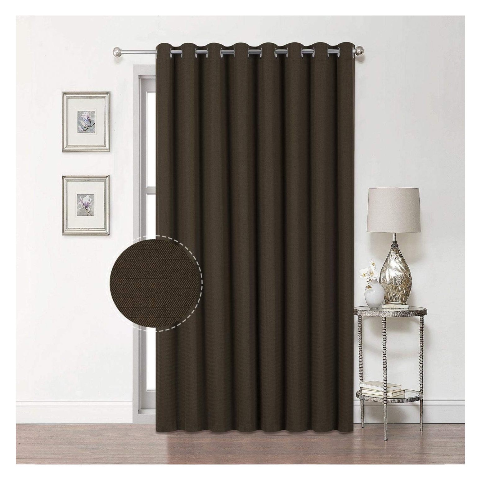 Premium Soft Sliding Glass Door Curtains Room Darkening Extra Wide