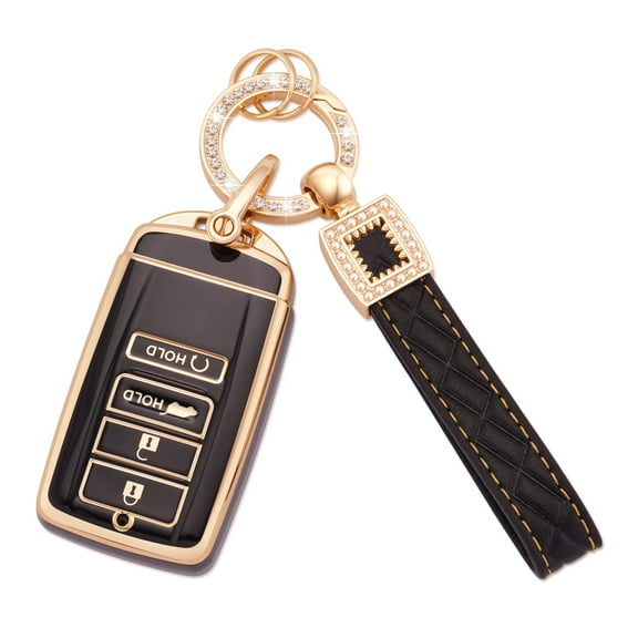 Premium Soft TPU 4 Button Key Fob Cover with Lanyard for Acura CDX RDX RLX TLX TLX-L ILX NSX Durable Protective Case with Keychain and Comfort Grip Design