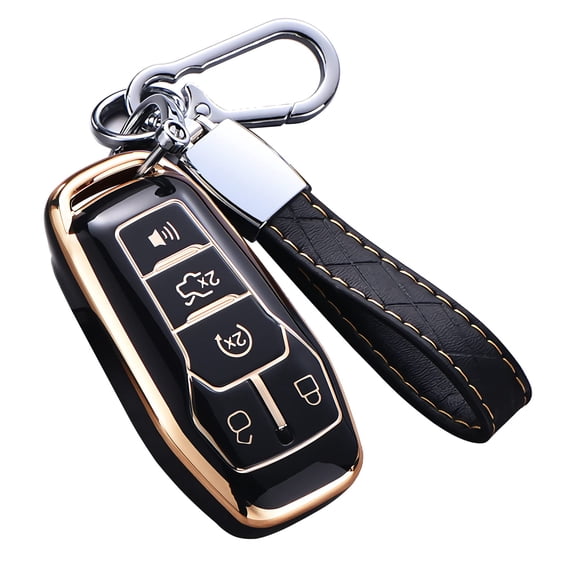 Premium Soft TPU Full-Body Key Fob Cover with Enhanced Protection for Ford Fusion Mustang F150 Edge Explorer Lincoln MKZ MKC MKX Smart Remote