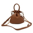 thumbnail image 1 of Premium Soft Vegan Leather Top Handle Bucket Bag Handbag Shoulder Crossbody, 1 of 4