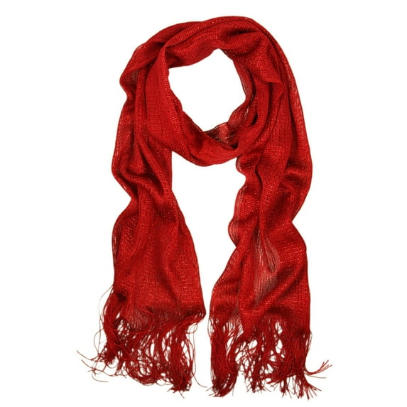 Premium Solid Color Glitter Metallic Mesh Scarf