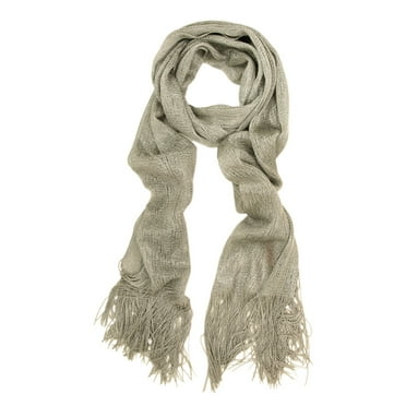 Premium Solid Color Glitter Metallic Mesh Scarf