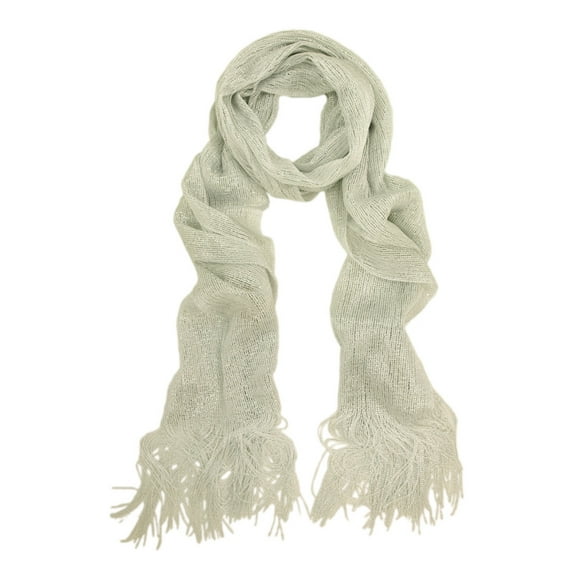 Premium Solid Color Glitter Metallic Mesh Scarf