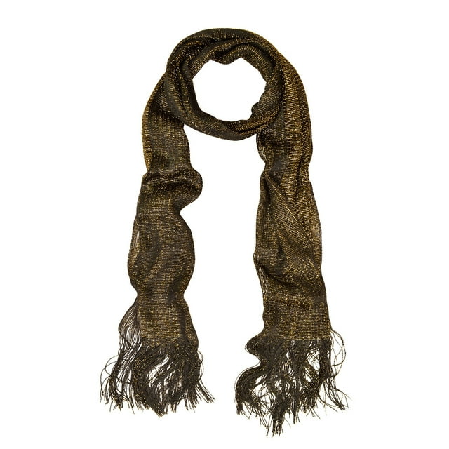 Premium Solid Color Glitter Metallic Mesh Scarf