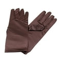 thumbnail image 1 of Premium Solid Color Wrist Length Short Satin Wedding Party Prom Bridal Gloves, 1 of 2