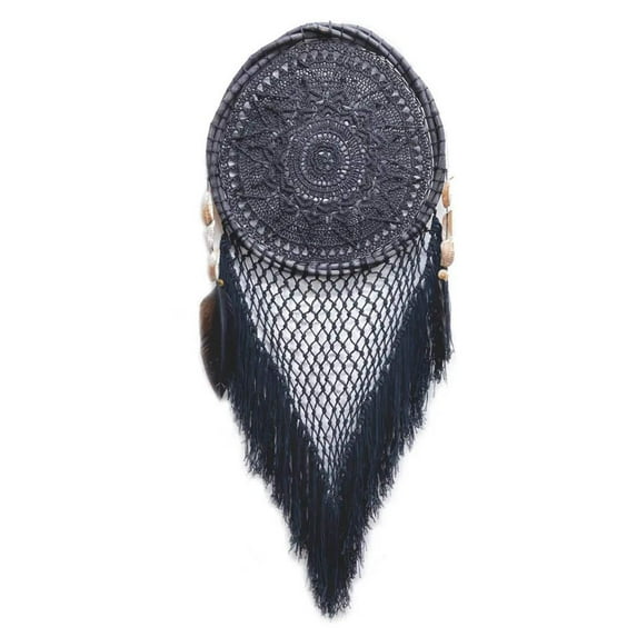 Black Dreamcatcher With Fringe