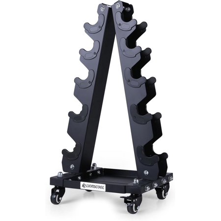 Premium Solid Dumbbell Rack Stand Only, A-Frame Portable Weight Storage Organizer with Optional Tray and Wheels, Perfect for Home Gym Fitness Storage (20LBS-700LBS Weight Capacity Available)