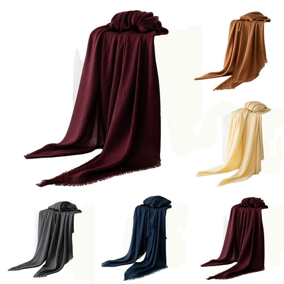 Premium Solid Tone Scarf with Soft Drape Multi-Use Fashion Accessory for Travel & Daily Outfits