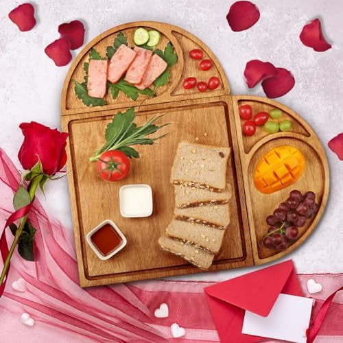 Premium Solid Wood Charcuterie Board Gift Set - Extra Large Magnetic Cheese Board Wooden Tray Serving Platter Housewarming, Christmas, and Valentine's Gifts$$Home Decor, Kitchen, & Other