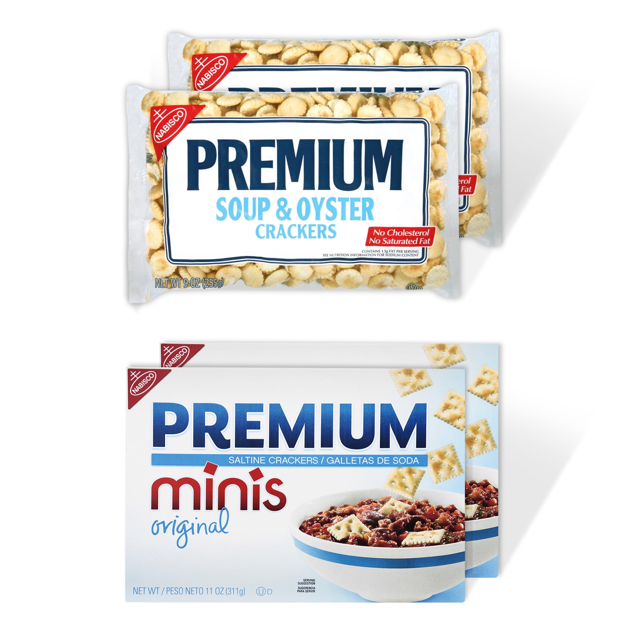 Premium Saltine Crackers Variety Pack, Mini and Oyster Crackers