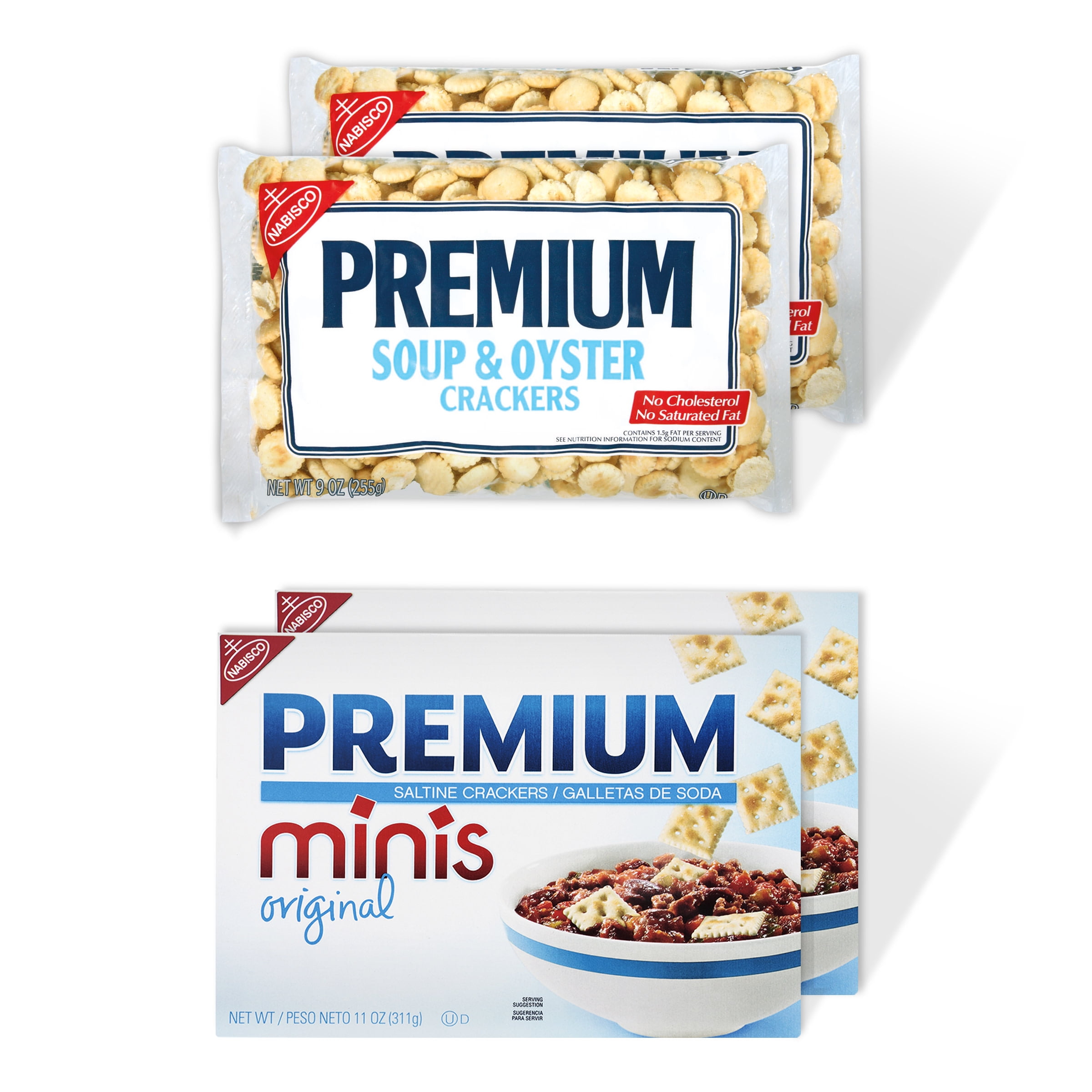 Premium Soup & Oyster Crackers and Minis Saltine Crackers Variety Pack