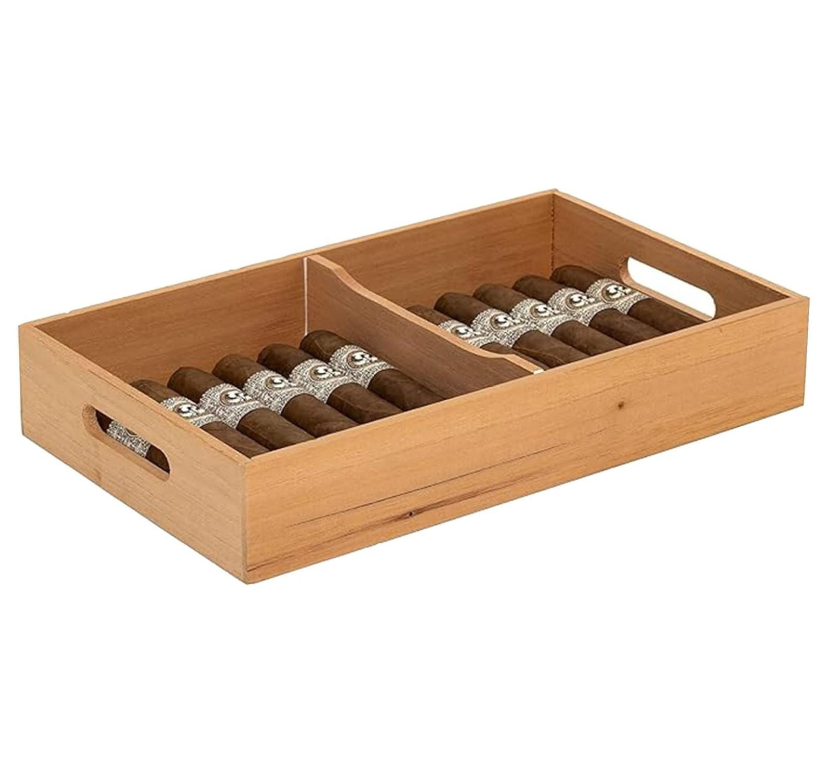 Premium Spanish Cedar Cigar Tray with Air-Circulation for Desktop ...