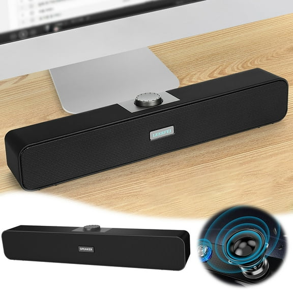 Premium Speaker With High Volume Home | Rechargeable Surround Sound & Deep Bass | Rechargeable RGB Lighting | USB Powered | This wired gaming speaker is designed specifically Black